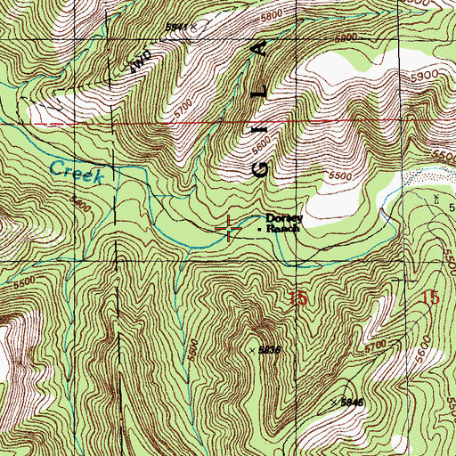 Topographic Map of Dorsey Ranch, NM