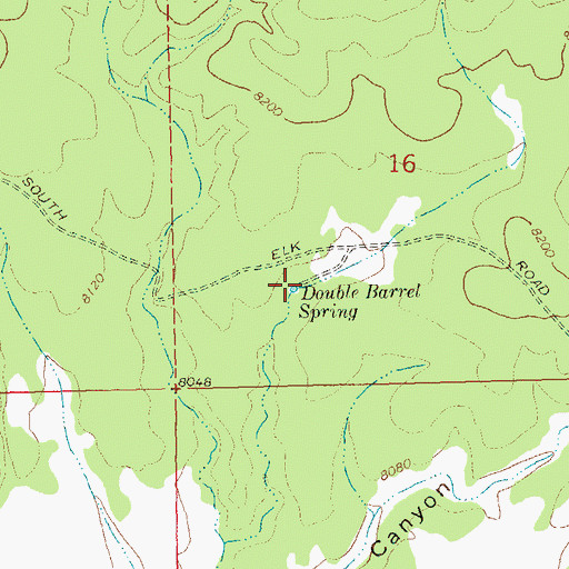 Topographic Map of Double Barrel Spring, NM