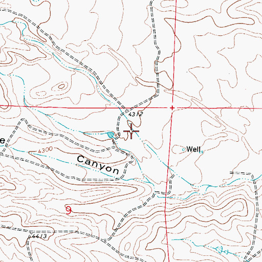 Topographic Map of Double Canyon, NM