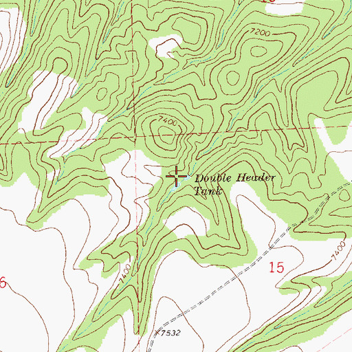 Topographic Map of Double Header Tank, NM