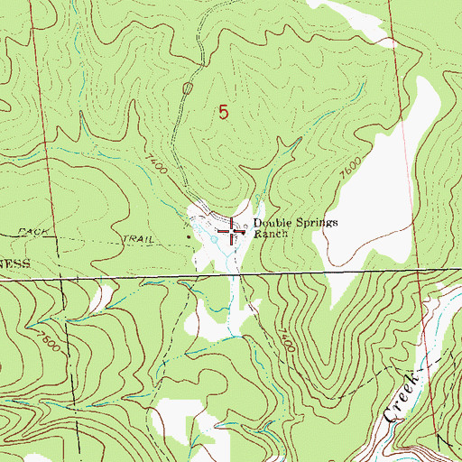 Topographic Map of Double Springs Ranch, NM