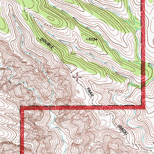 Topographic Map of Double Trail, NM