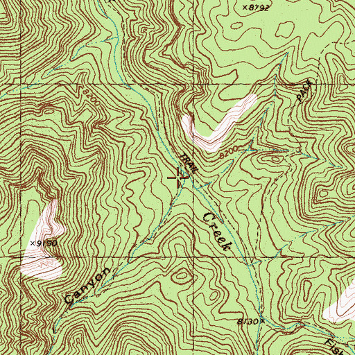 Topographic Map of Doubtful Canyon, NM