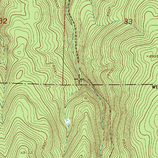 Topographic Map of Dove Creek, NM