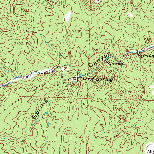 Topographic Map of Dove Spring, NM