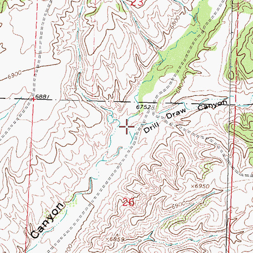 Topographic Map of Drill Draw Canyon, NM