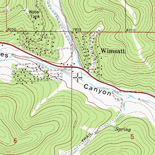 Topographic Map of Dry Canyon, NM