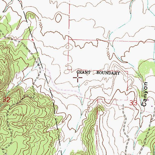 Topographic Map of Dry Canyon, NM