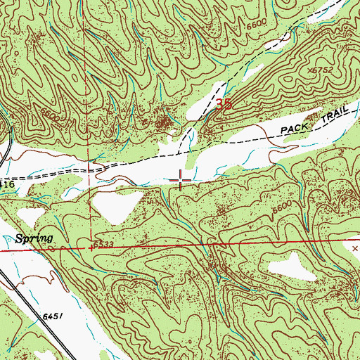 Topographic Map of Dry Diamond Creek, NM