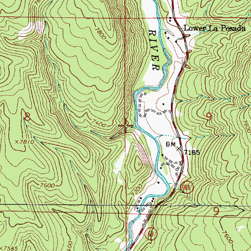 Topographic Map of Dry Gulch, NM
