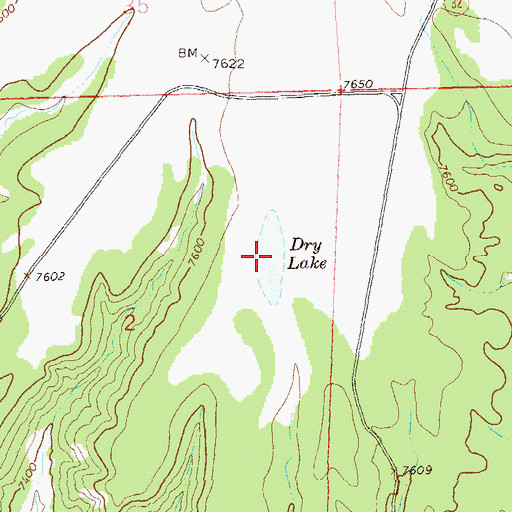 Topographic Map of Dry Lake, NM