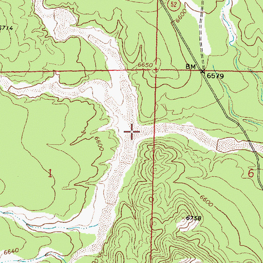 Topographic Map of Dry Lake Canyon, NM