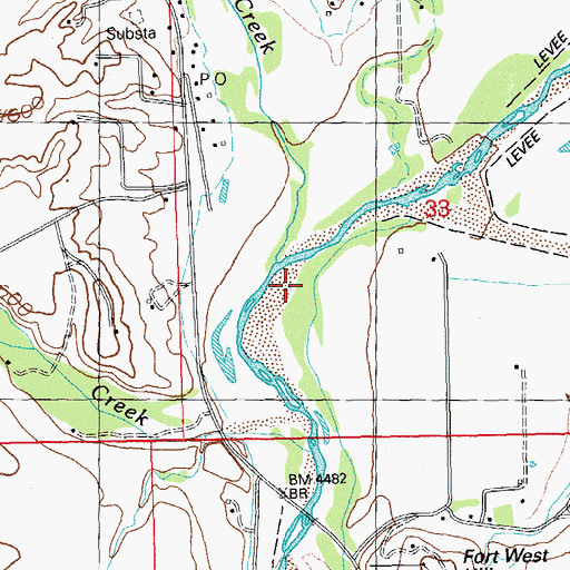 Topographic Map of Duck Creek, NM