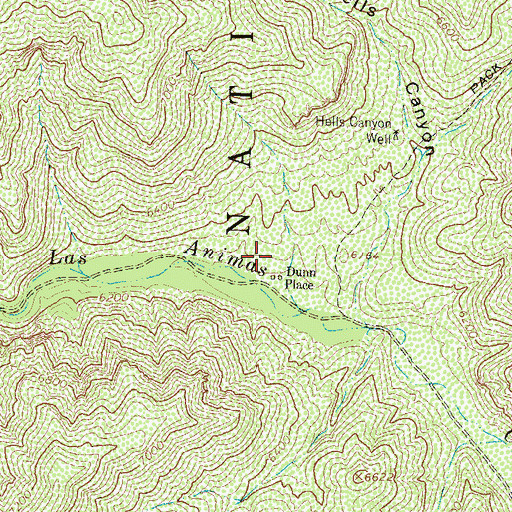 Topographic Map of Dumm Place, NM