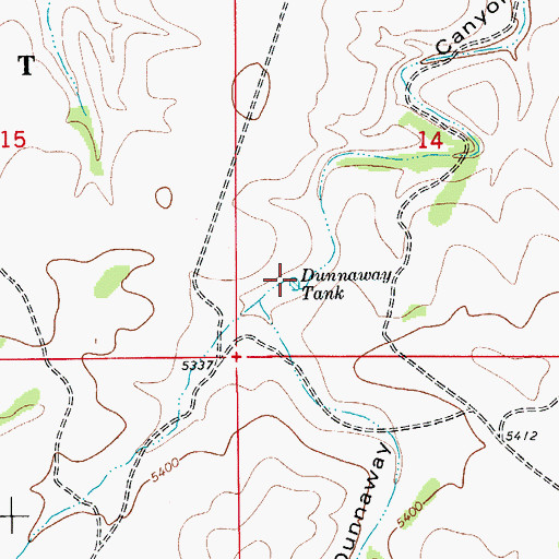 Topographic Map of Dunnaway Tank, NM