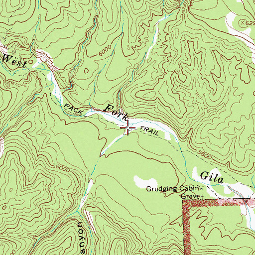 Topographic Map of E E Canyon, NM