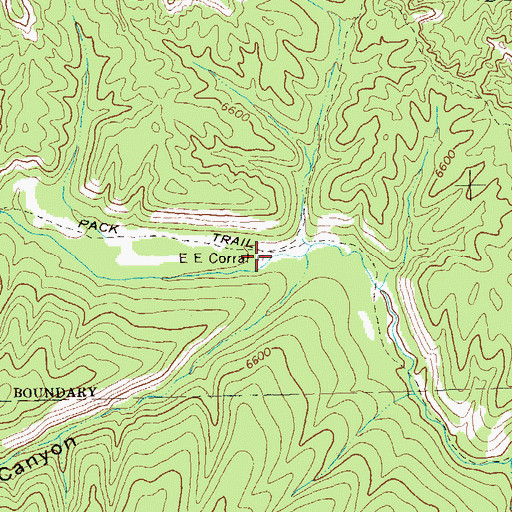 Topographic Map of E E Corral, NM