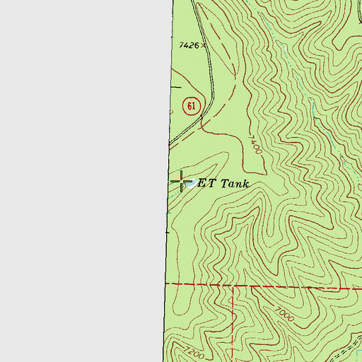 Topographic Map of E T Tank, NM