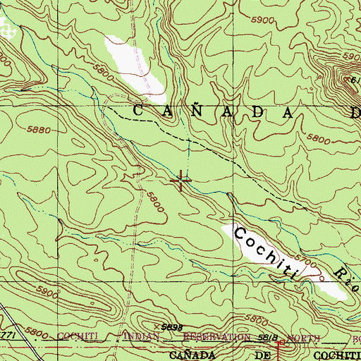 Topographic Map of Eagle Canyon, NM