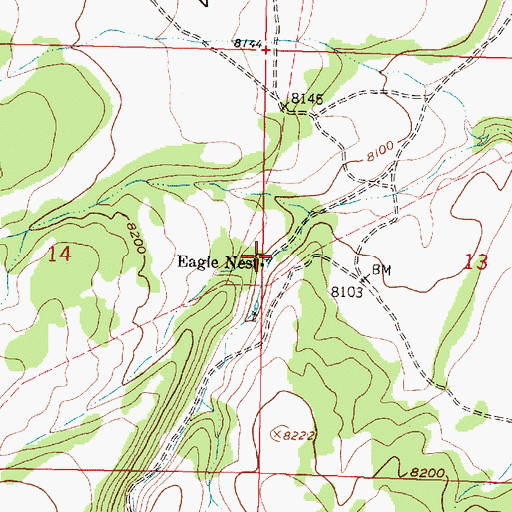 Topographic Map of Eagle Nest, NM