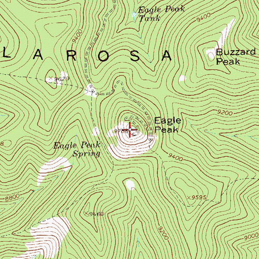 Topographic Map of Eagle Peak, NM