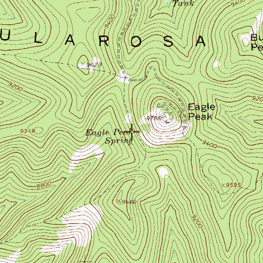 Topographic Map of Eagle Peak Spring, NM
