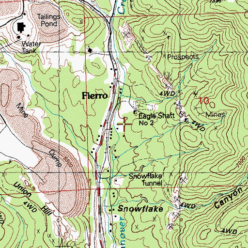 Topographic Map of Eagle Shaft Number 1, NM