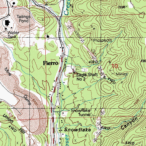 Topographic Map of Eagle Shaft Number 2, NM