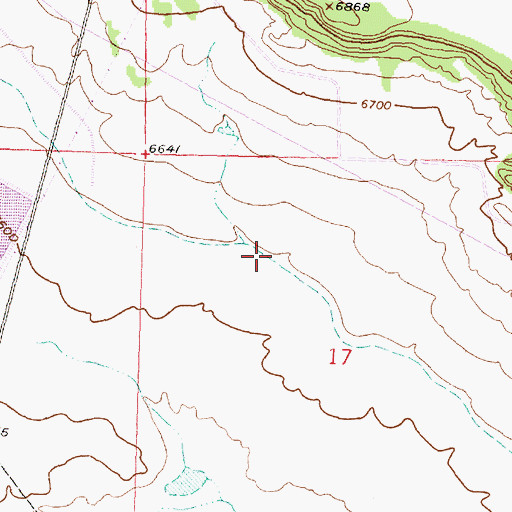 Topographic Map of East Ditch, NM