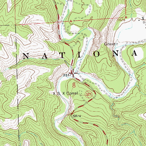 Topographic Map of East Fork Gila River, NM