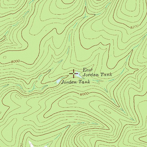 Topographic Map of East Jordan Tank, NM