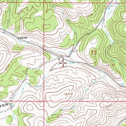 Topographic Map of East McAfee Canyon, NM