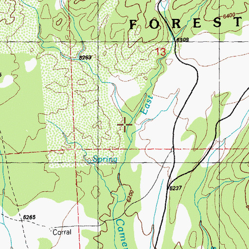 Topographic Map of East Stephens Creek, NM