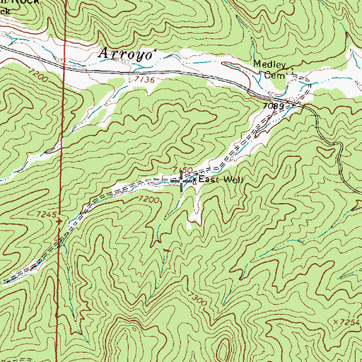 Topographic Map of East Well, NM