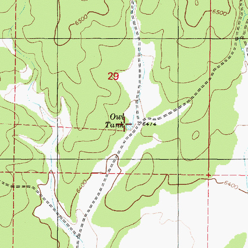 Topographic Map of Owl Tank, AZ