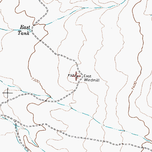 Topographic Map of East Windmill, NM