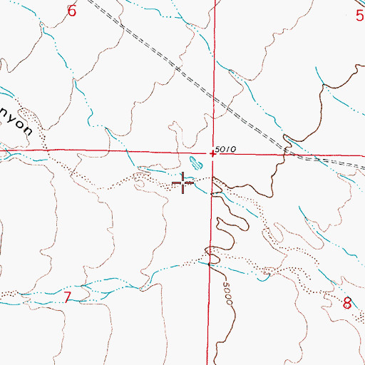 Topographic Map of Eaton Canyon, NM
