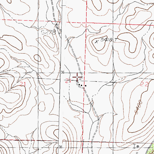 Topographic Map of Eby Ranch, NM
