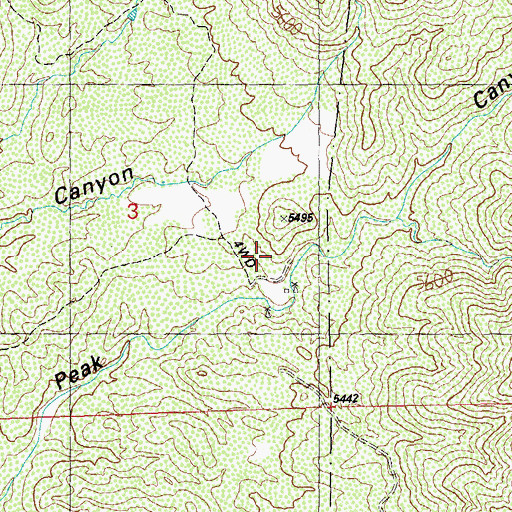 Topographic Map of Edgal Place, NM