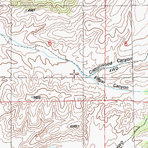 Topographic Map of Edgar Canyon, NM