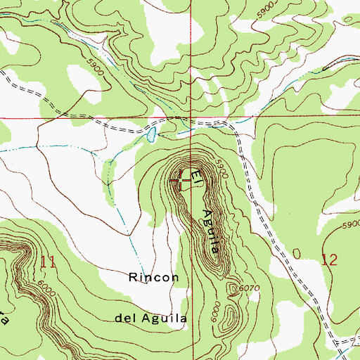 Topographic Map of El Aguila, NM