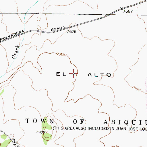 Topographic Map of El Alto, NM