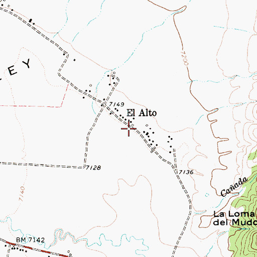 Topographic Map of El Alto, NM