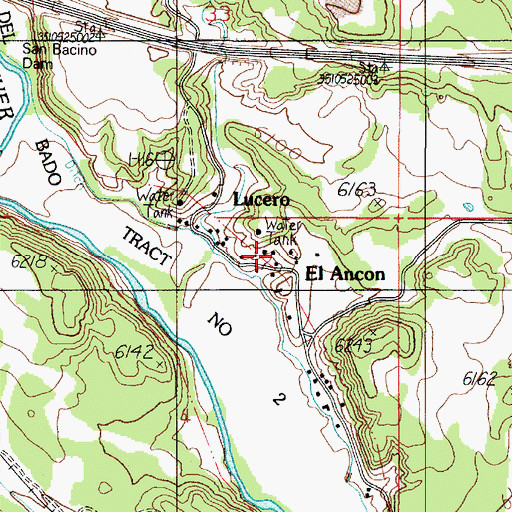 Topographic Map of El Ancon, NM