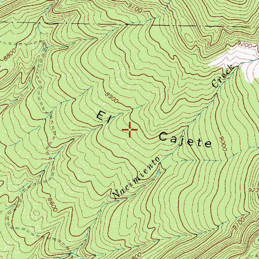 Topographic Map of El Cajete, NM