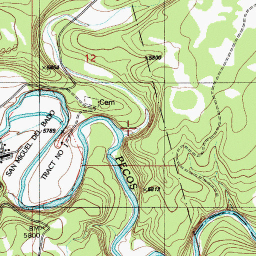 Topographic Map of El Caon del Palo Amarillo, NM