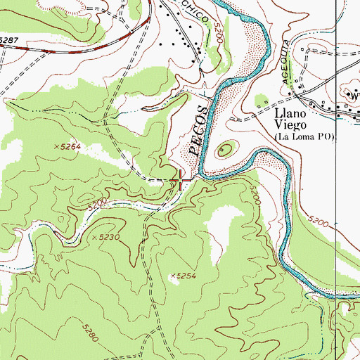 Topographic Map of El Caon Pedro Miguel, NM