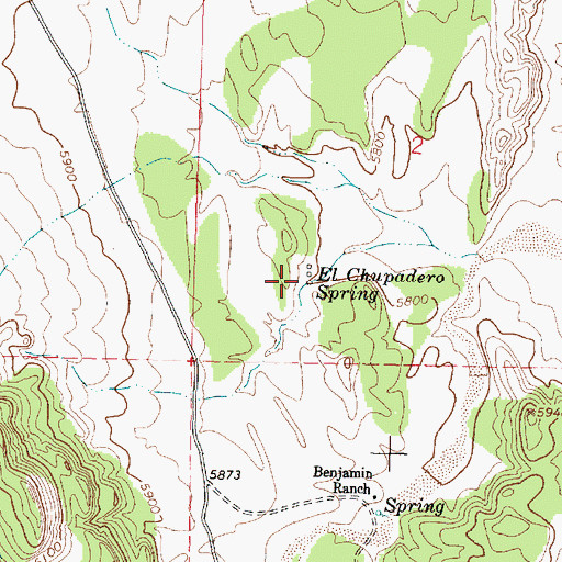 Topographic Map of El Chupadero Spring, NM