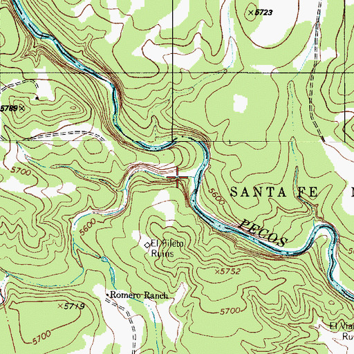 Topographic Map of El Fileto Caon, NM