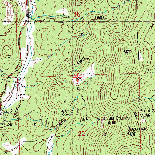 Topographic Map of El Paso Iron Pit, NM